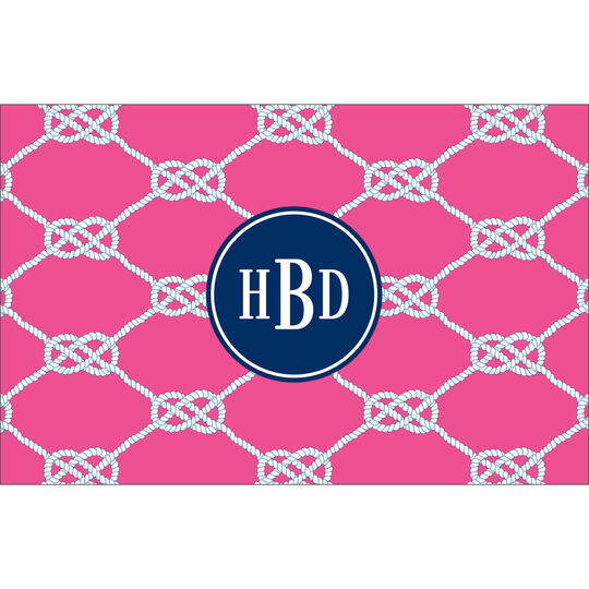 Nautical Knot Raspberry Placemats